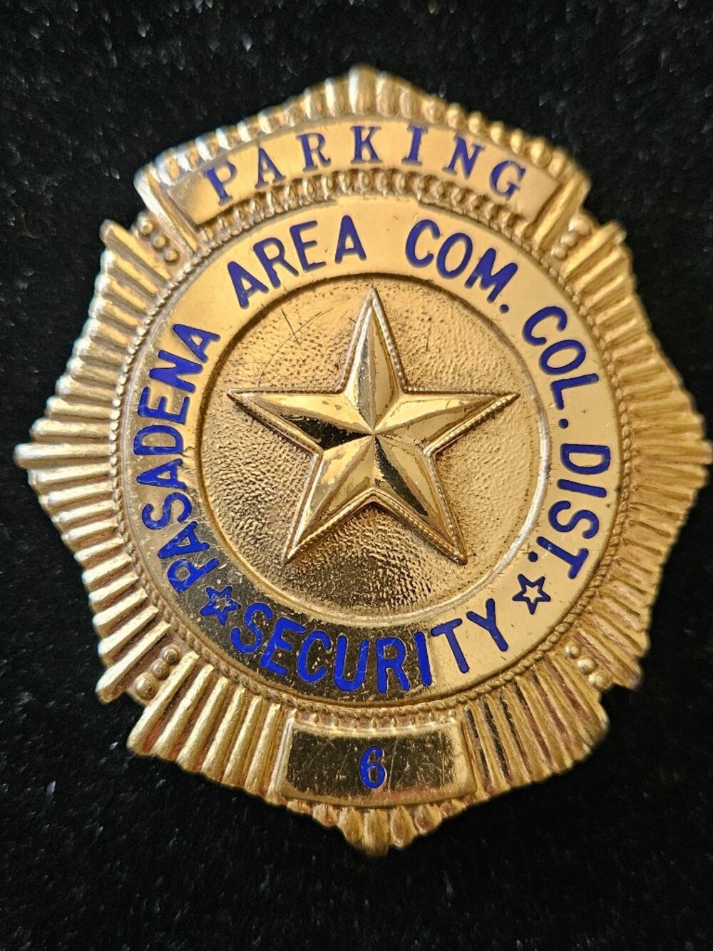 Pasadena California - Community College District Security - obsolete badge